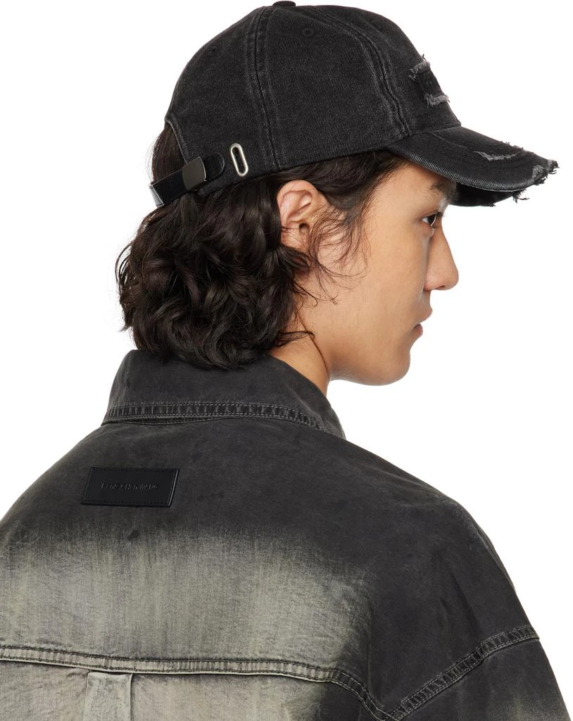 Feng Chen Wang Black Denim Baseball Cap 3