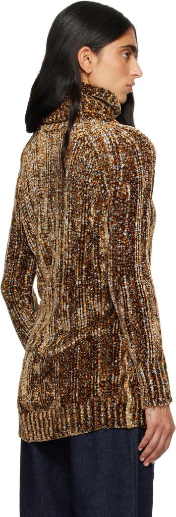Dries Van Noten Brown Long Viscose Turtleneck 3
