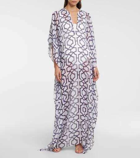 Alexandra Miro Roxanne printed chiffon kaftan 2
