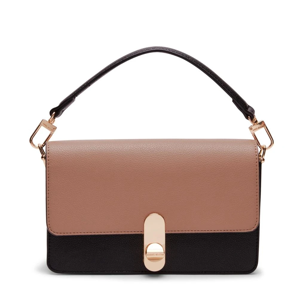 Anne Klein E/W Convertible Flap Shoulder Bag with New Turnlock 1