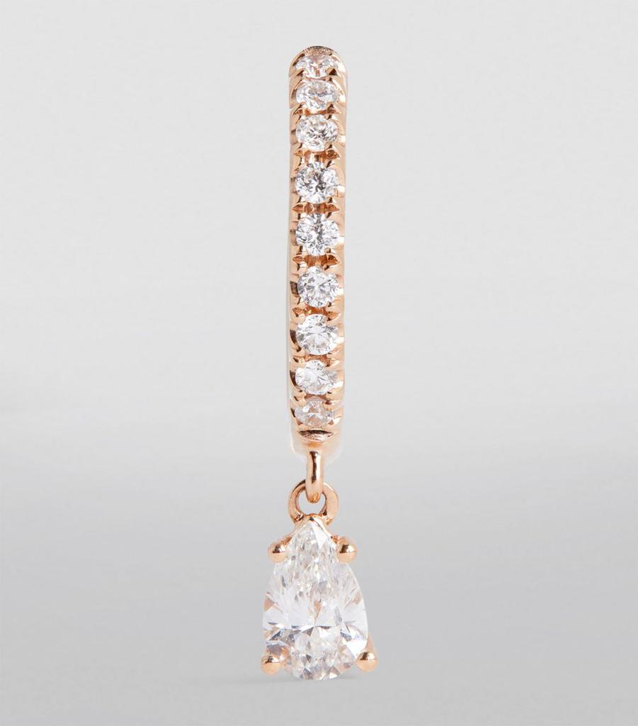 Anita Ko Rose Gold and Diamond Single Huggie Earring