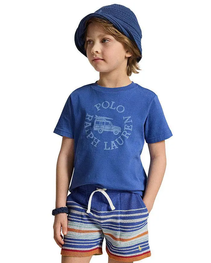Ralph Lauren Boys' Logo Cotton Jersey Tee - Little Kid, Big Kid