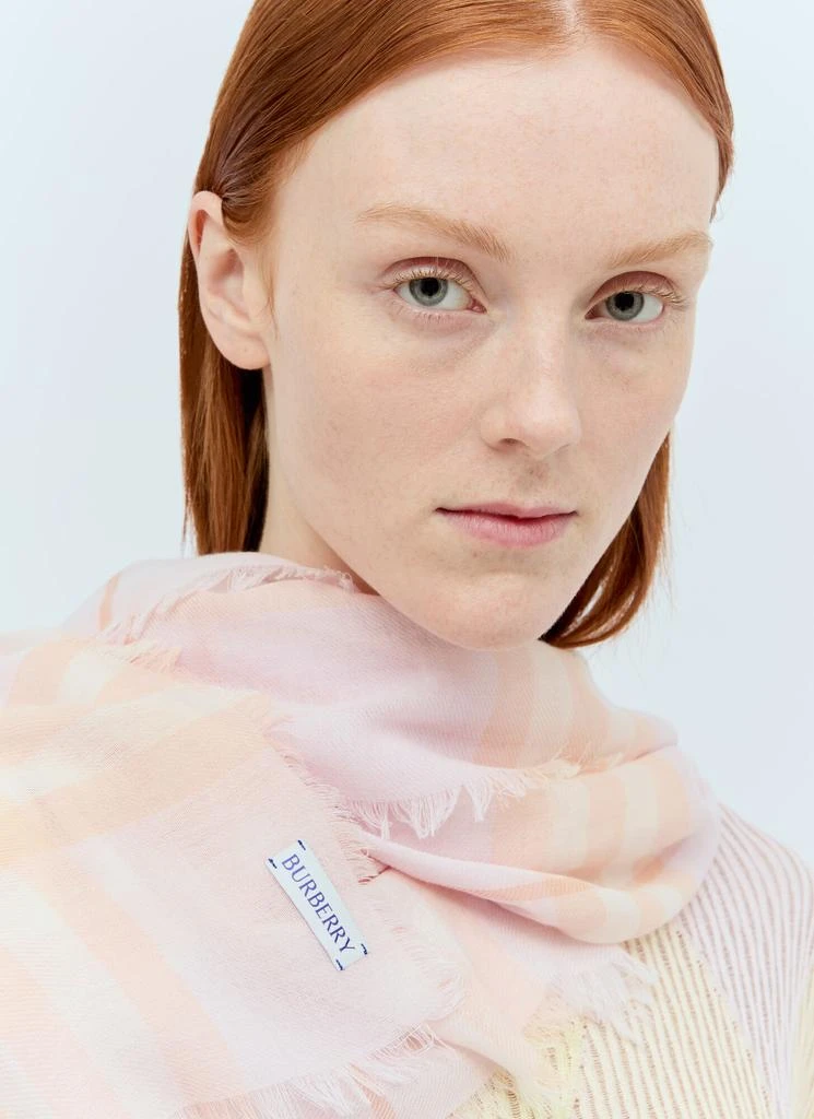 Burberry Check Wool Scarf 5