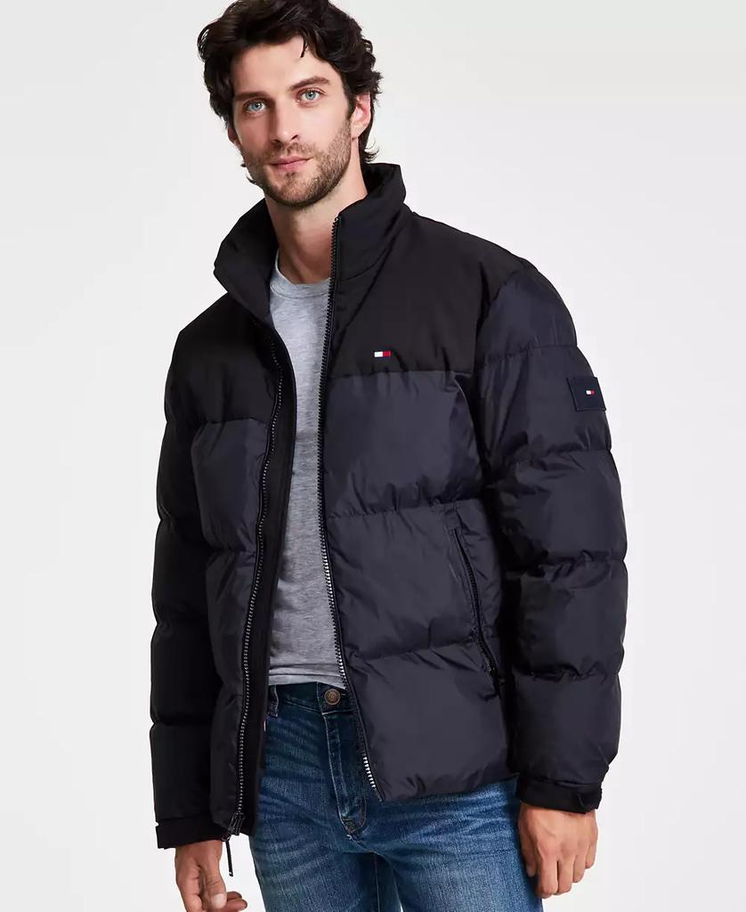 Tommy Hilfiger Men's Mixed-Media Puffer Jacket