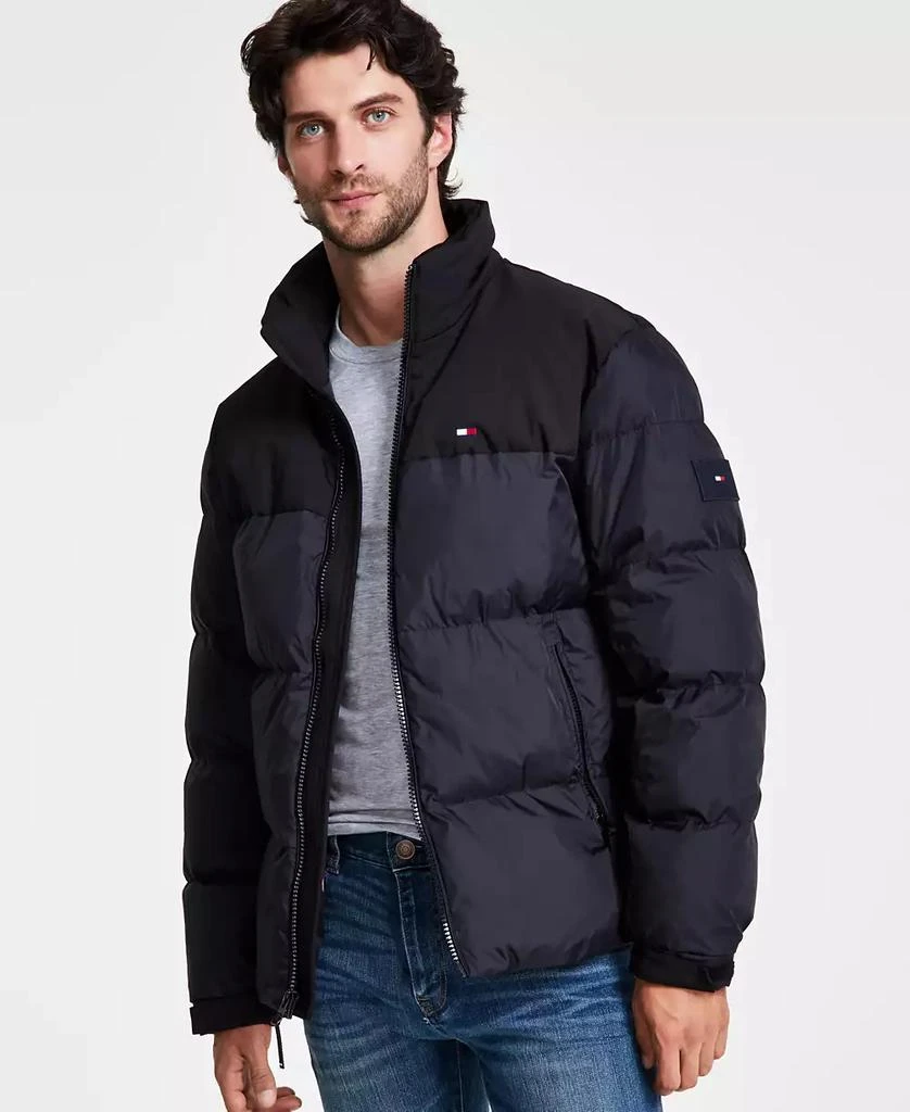 Tommy Hilfiger Men's Mixed-Media Puffer Jacket 1