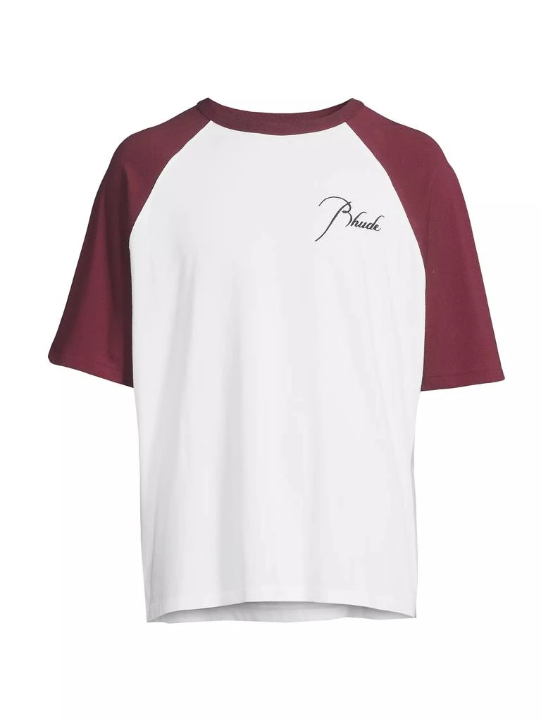 Rhude Logo Cotton Raglan T-Shirt 1