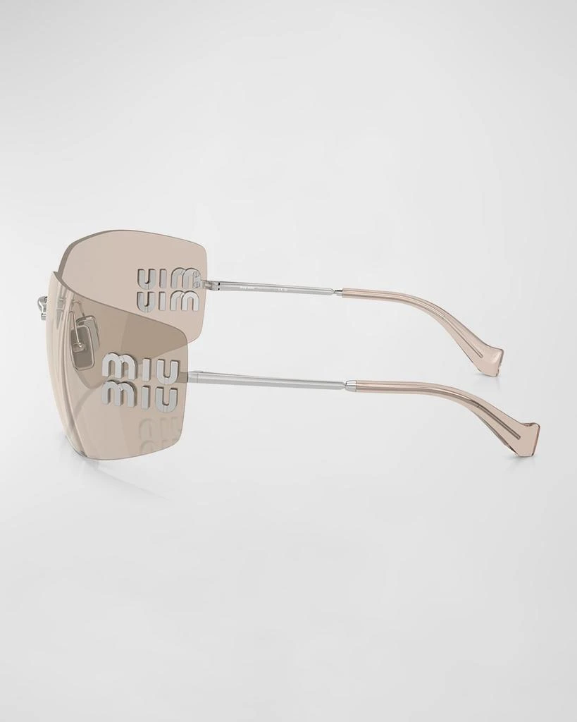 Miu Miu Metal Rimless Wrap Sunglasses 2