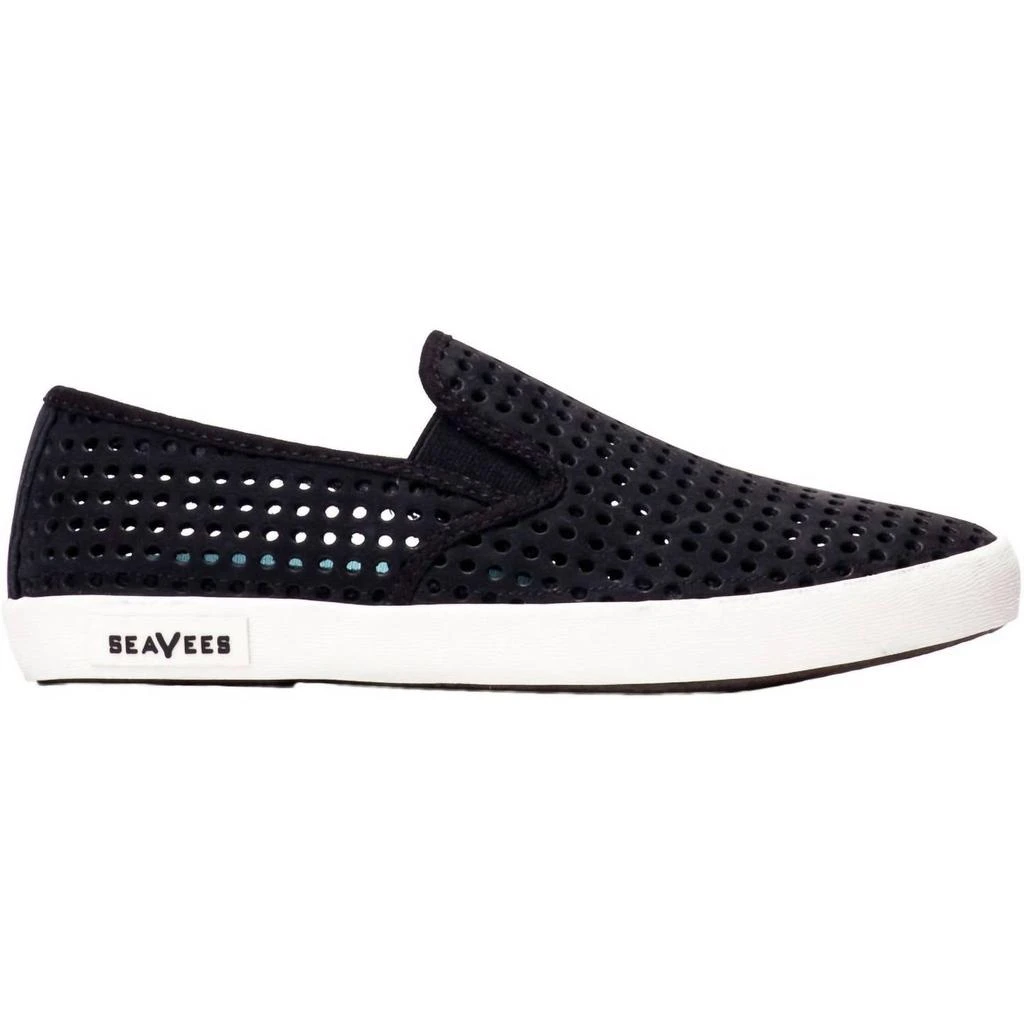 SeaVees Men's Baja Portal Slip On In Black Nubuck 1