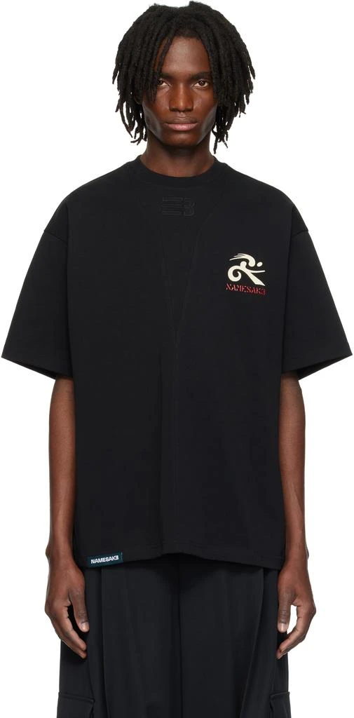 NAMESAKE Black Sava Oversized Love Lock T-shirt 1