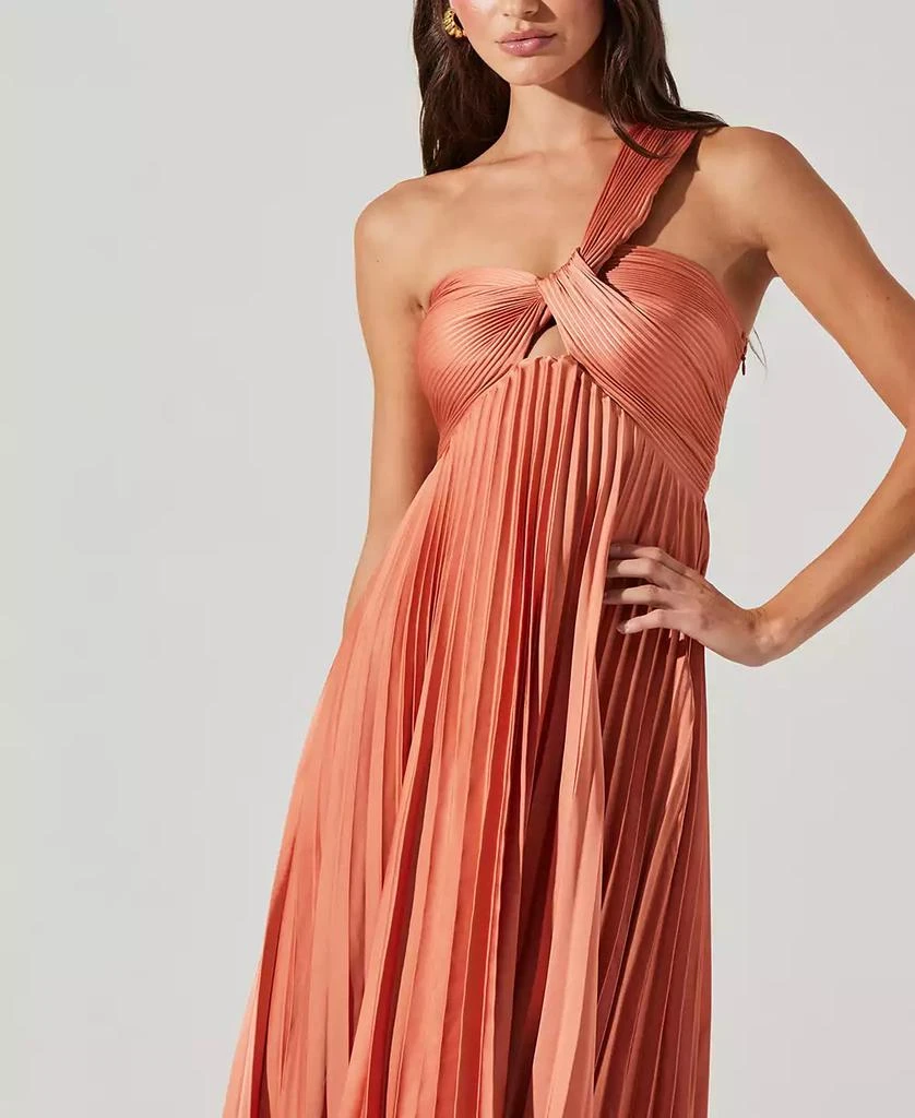ASTR Women's Rasya One-Shoulder Pleated Dress 6