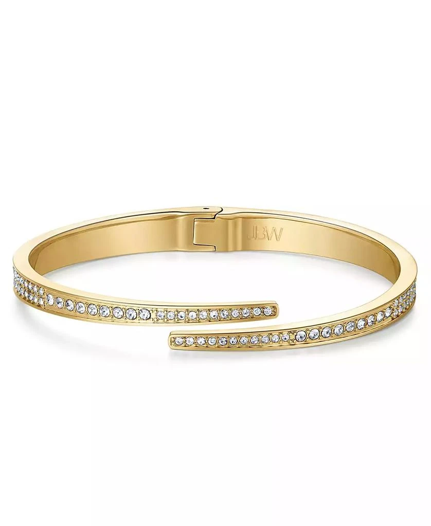 Jbw Women's Mondrian Jewelry Set Diamond (1/6 ct.t.w.) 18k Gold Plated Stainless Steel Watch 7