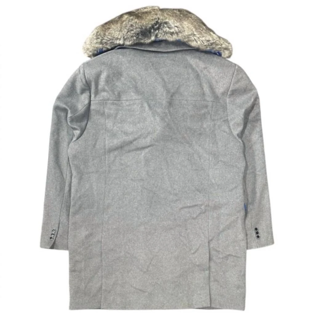 JORDAN CRAIG Men's Frank White Peacoat In Smoke 2