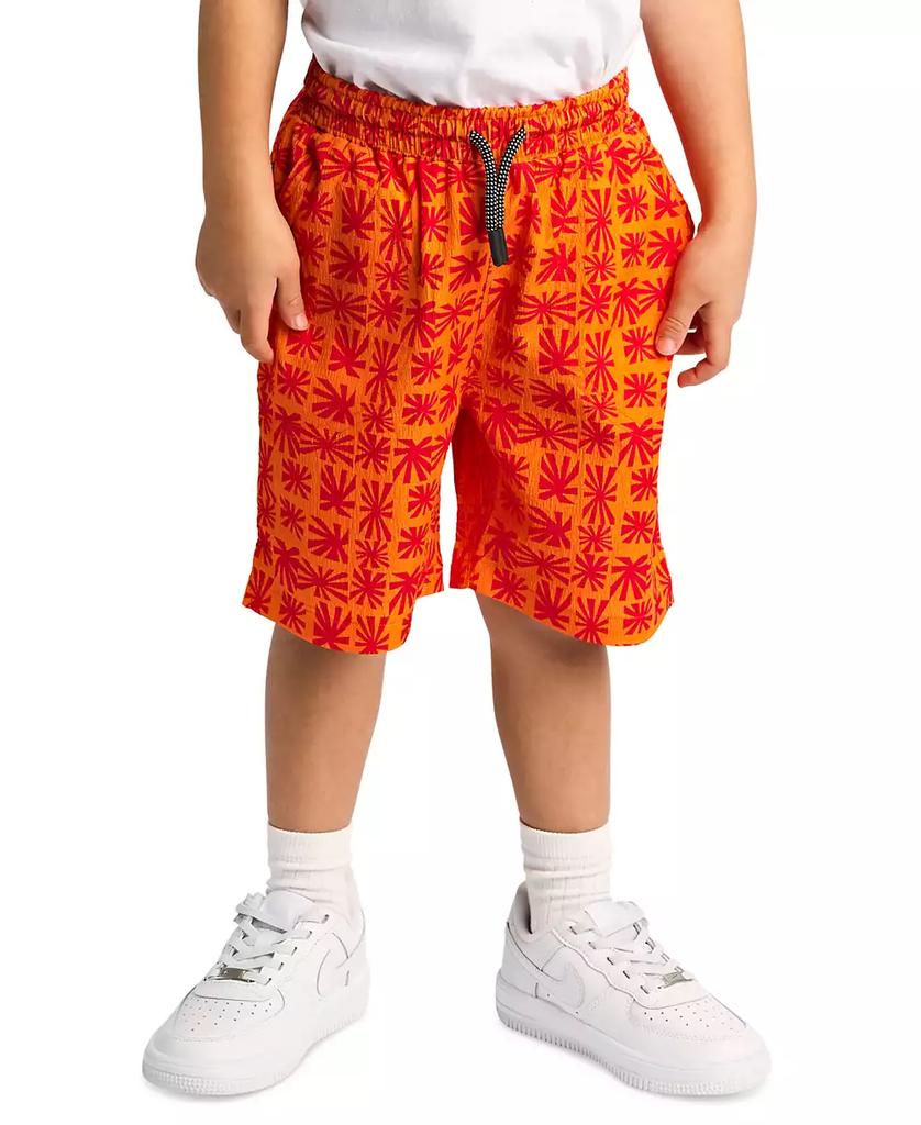 Sovereign Code Big Boys Printed Seersucker Elastic-Waistband Shorts