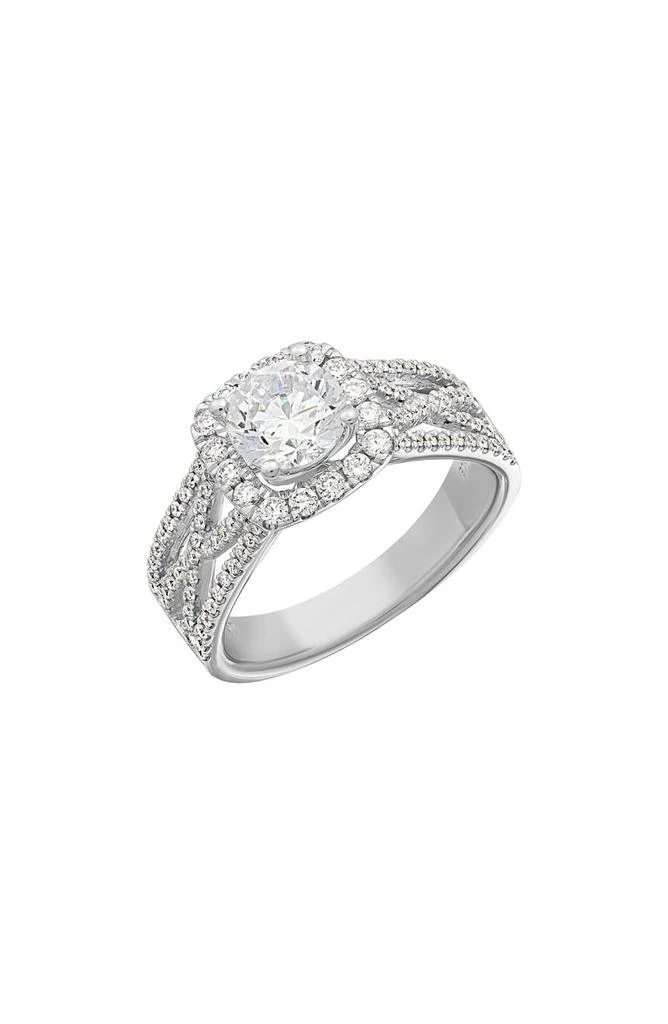 Bony Levy CZ & Diamond Bridal Engagement Ring 1