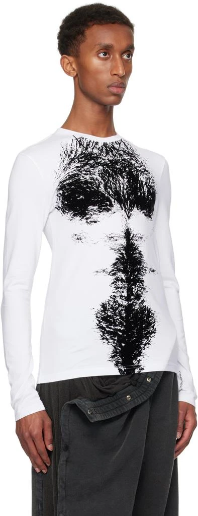 Y/Project White Hairy Chest Long Sleeve T-shirt 4