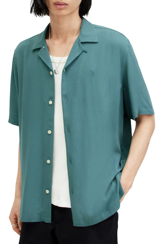 ALL SAINTS Venice Relaxed Fit Short Sleeve Button-Up Camp Shirt 1