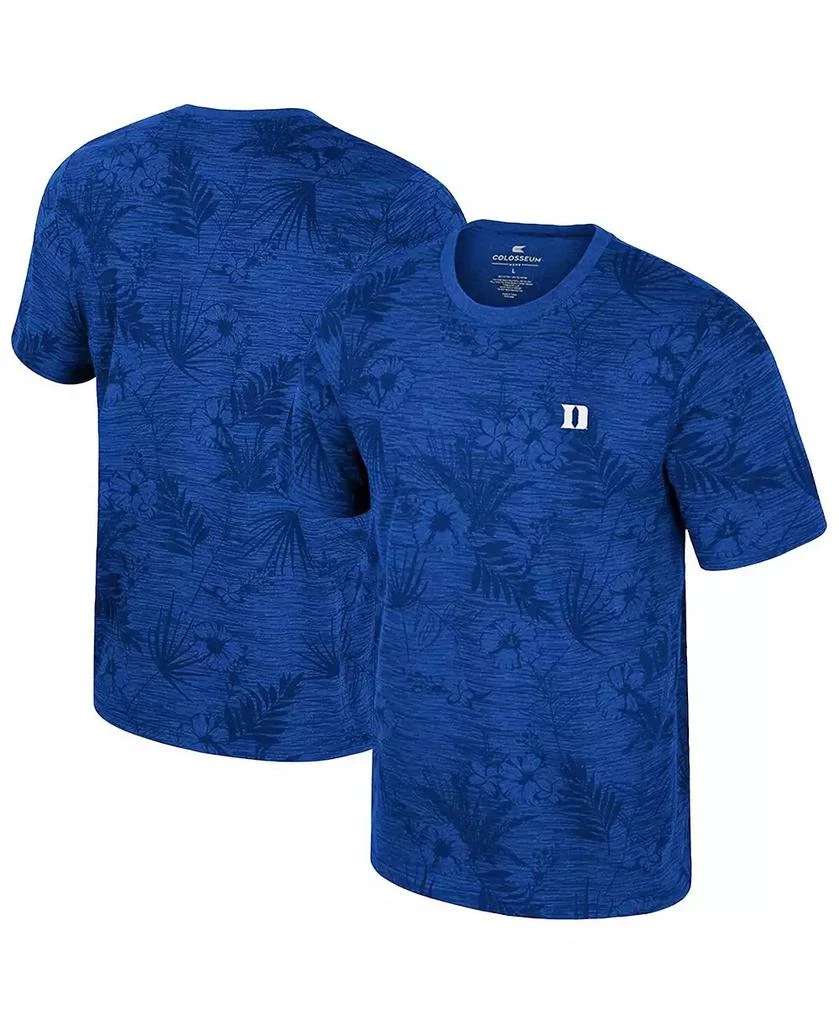 Colosseum Men's Royal Duke Blue Devils Floral Printed T-Shirt 1