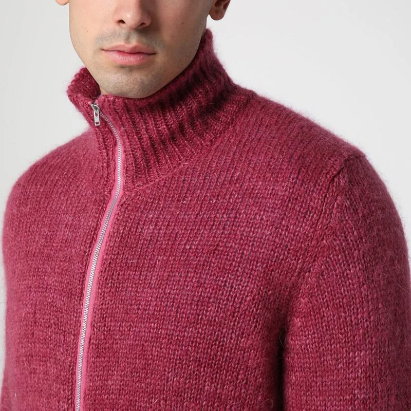 Our Legacy Ruby-coloured zipped cardigan 4