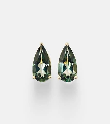 Suzanne Kalan Ayda 14kt gold stud earrings with topaz 1