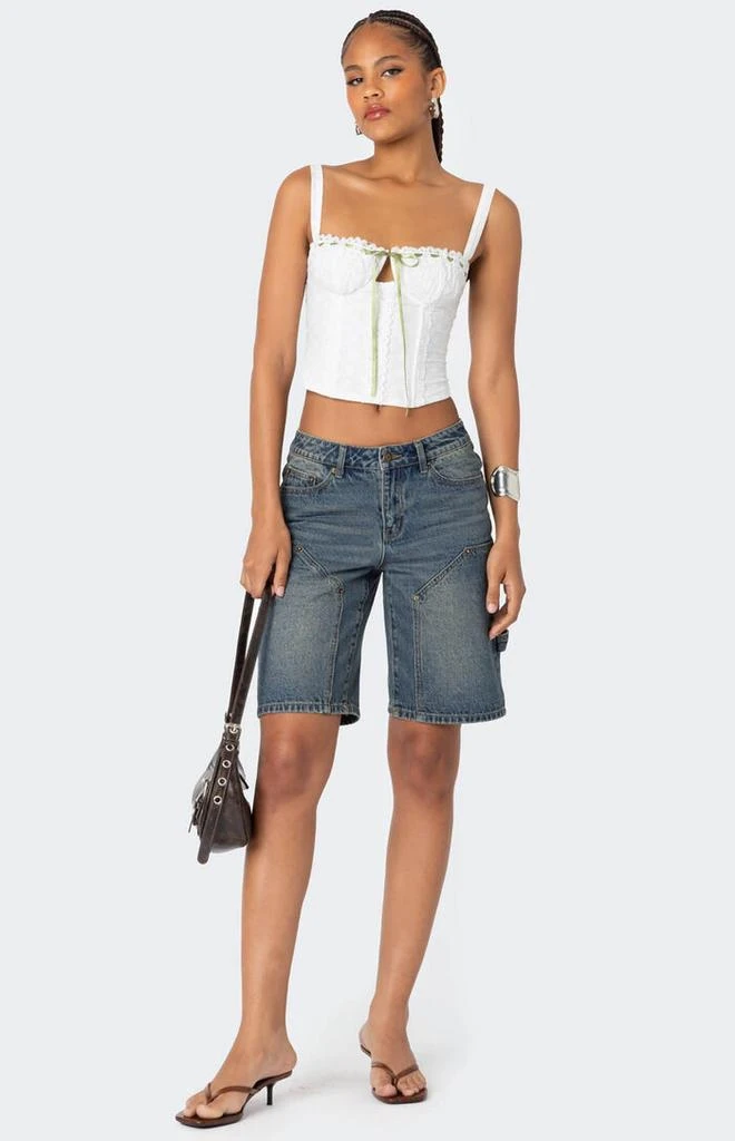 Edikted Garden Girl Ribbon Eyelet Corset 2