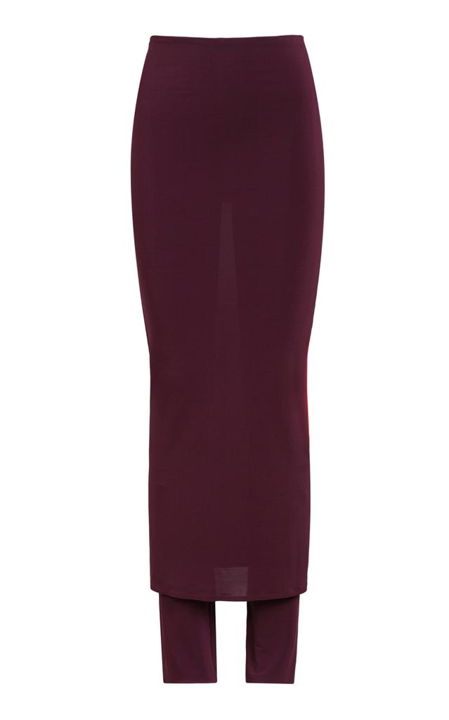 ALAÏA ALAÏA - Stretch Skirt-Pants - Burgundy - FR 42 - Moda Operandi
