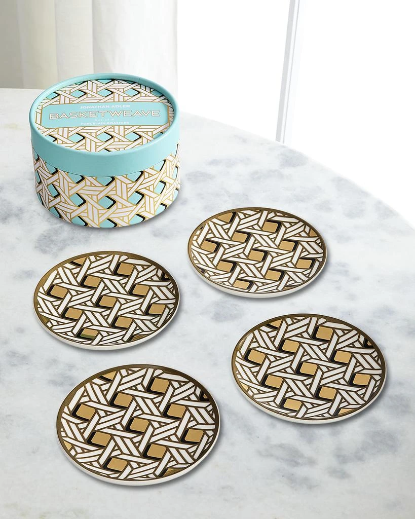 Jonathan Adler Basketweave Coasters, Set of 4