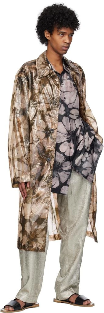 Dries Van Noten Pink Loose Fit Mac Coat 4
