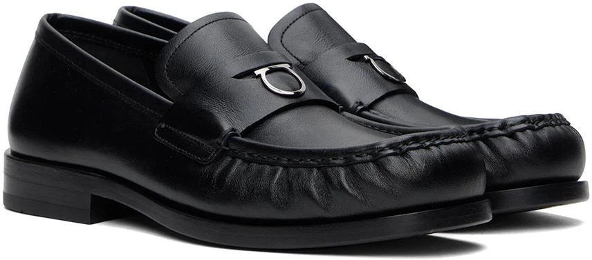 Salvatore Ferragamo Black Gancini Ornament Penny Loafers 4