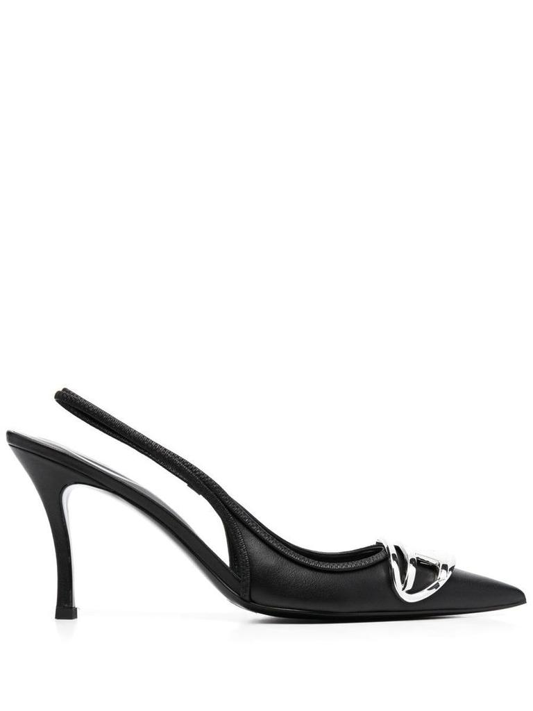 Diesel Diesel D-Venus-Slingback Pumps In Nappa Leather