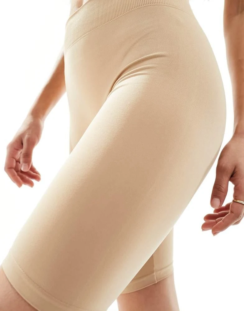 VERO MODA Vero Moda seamless longline shapewear shorts in beige 2