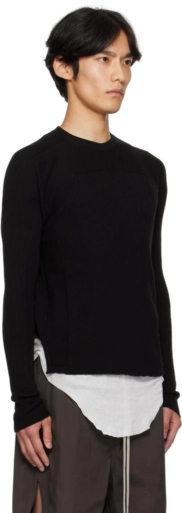 Rick Owens Black Concordians Ribbed Geo Sweater 2