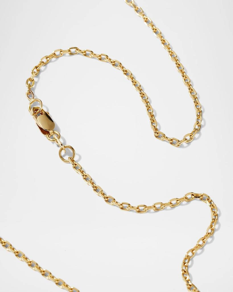 Silvia Furmanovich x MOYE 18K Yellow Gold Necklace with Diamonds and Marquetry Pendant 4