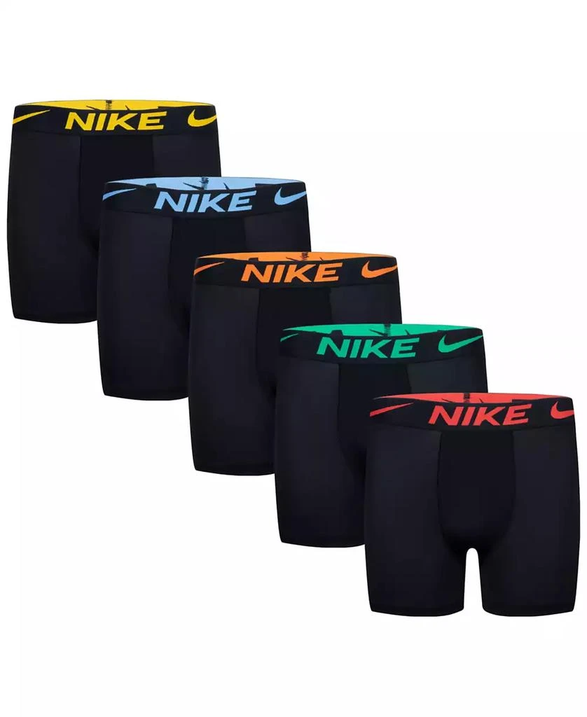 NIKE Big Boys Dri-FIT Polyester Color Pop Boxer Briefs Underwear, 5-Pack 1