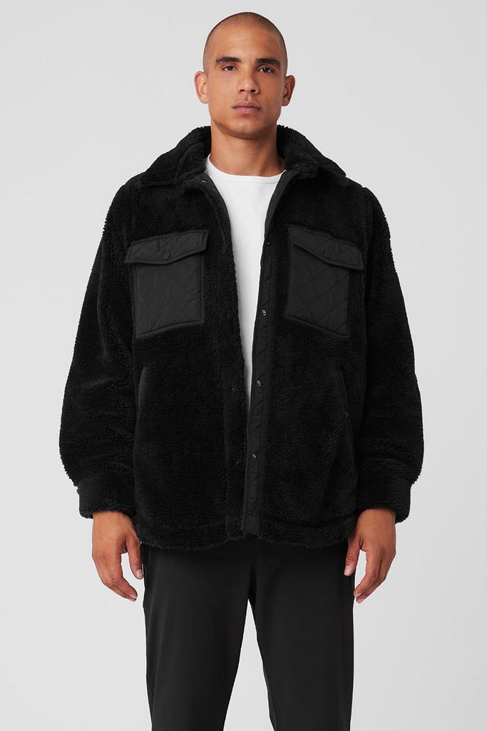Alo Sherpa Edge Shacket - Black - Jackets - Free Shipping