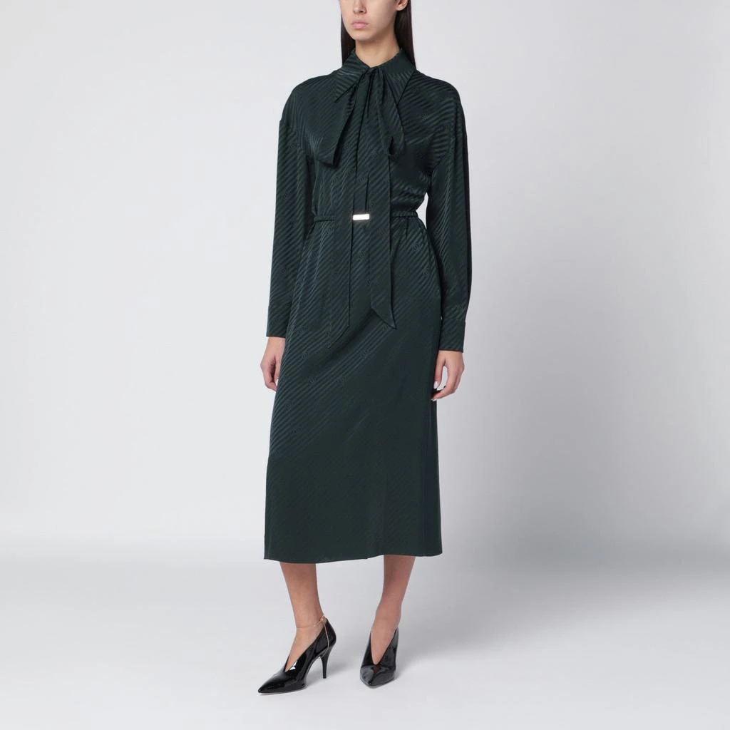 Gucci Green GG jacquard silk wrap dress - Dresses & Skirts - BeyondStyle