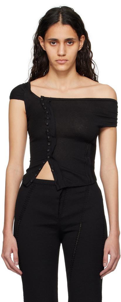 Hyein Seo SSENSE Exclusive Black Tank Top