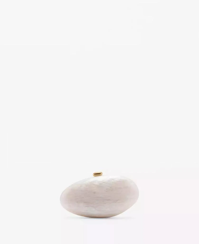 Mango Women's Mother of Pearl-Effect Clutch Bag 1