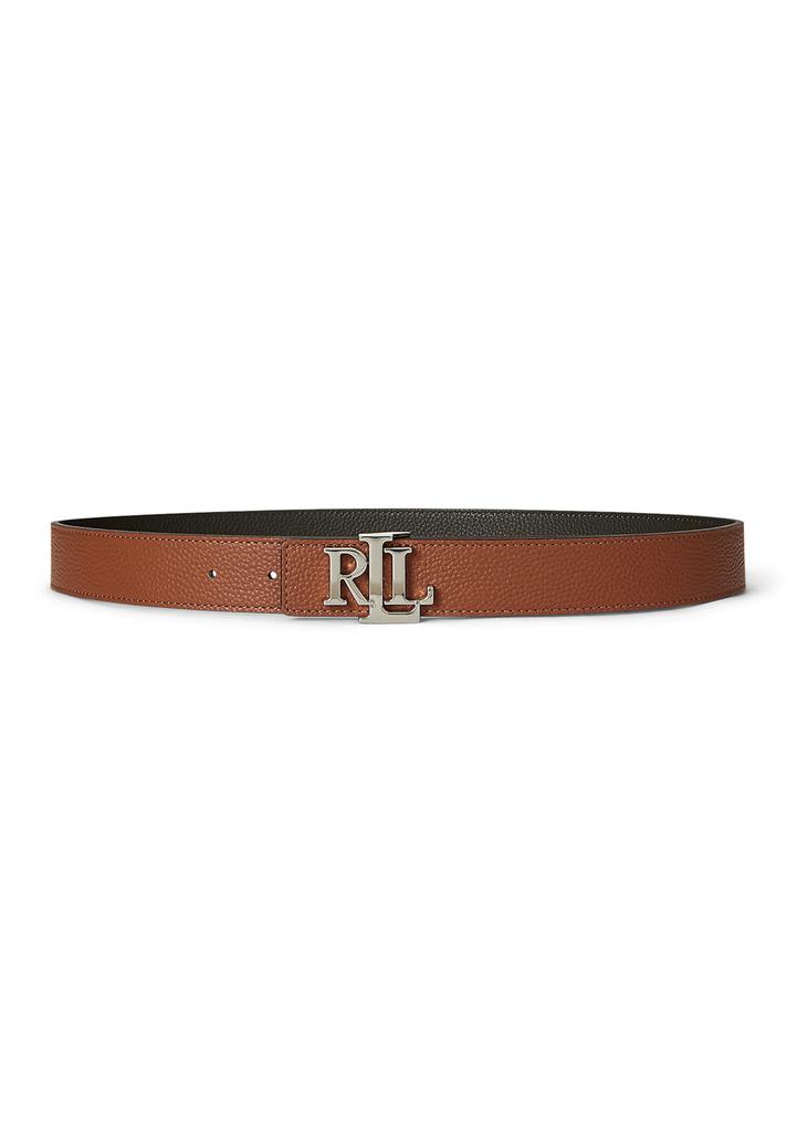Ralph Lauren Logo Reversible Pebbled Leather Belt