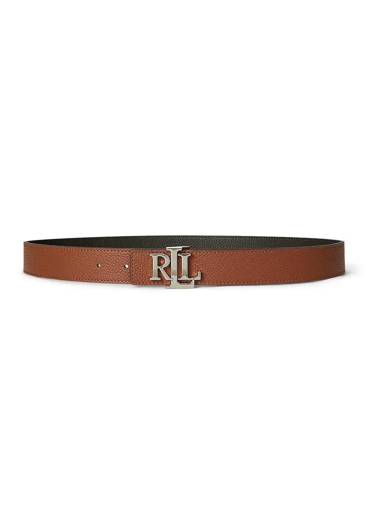 Ralph Lauren Logo Reversible Pebbled Leather Belt