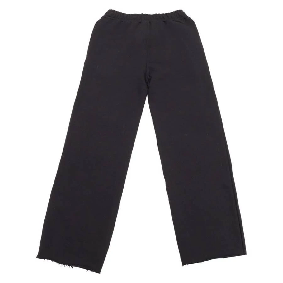 MSGM Boys Nero / Black Logo Embroidered Fleece Pants 2