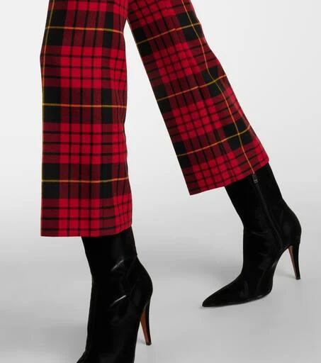 Alexander McQueen Tartan wool flared pants 5