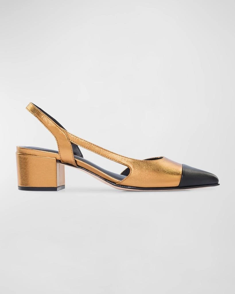 Bernardo Monroe Cap-Toe Slingback Pumps 1