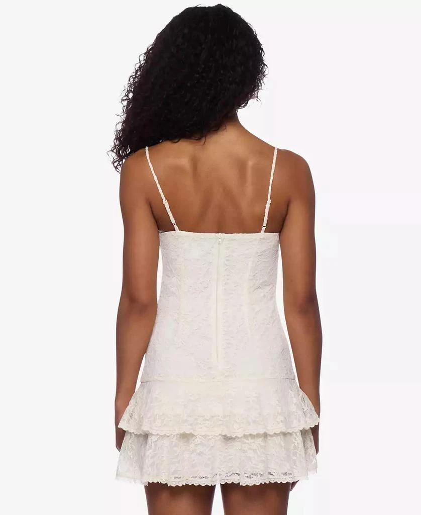 Alex & Sophia Juniors' V-Neck Sleeveless A-Line Mini Lace Dress 2