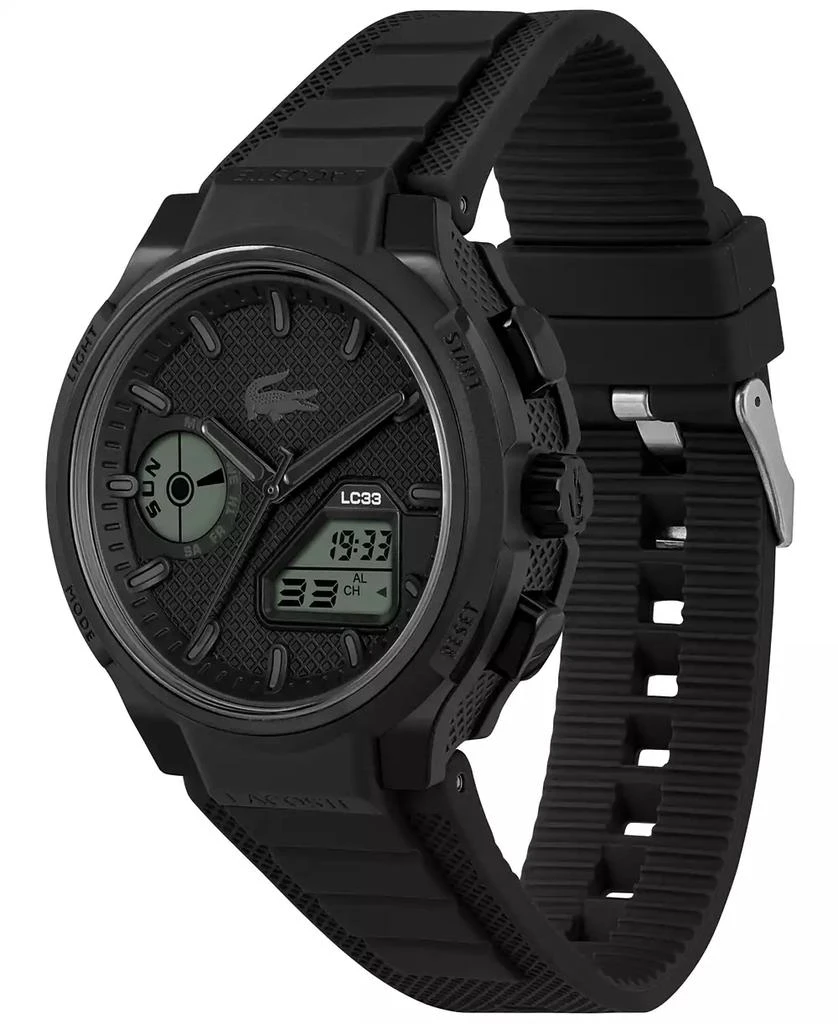 Lacoste Men's LC33 Black Silicone Strap Watch, 44.8mm 6