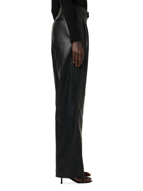 Hudson Rosie Faux Leather Wide Leg Pants 3