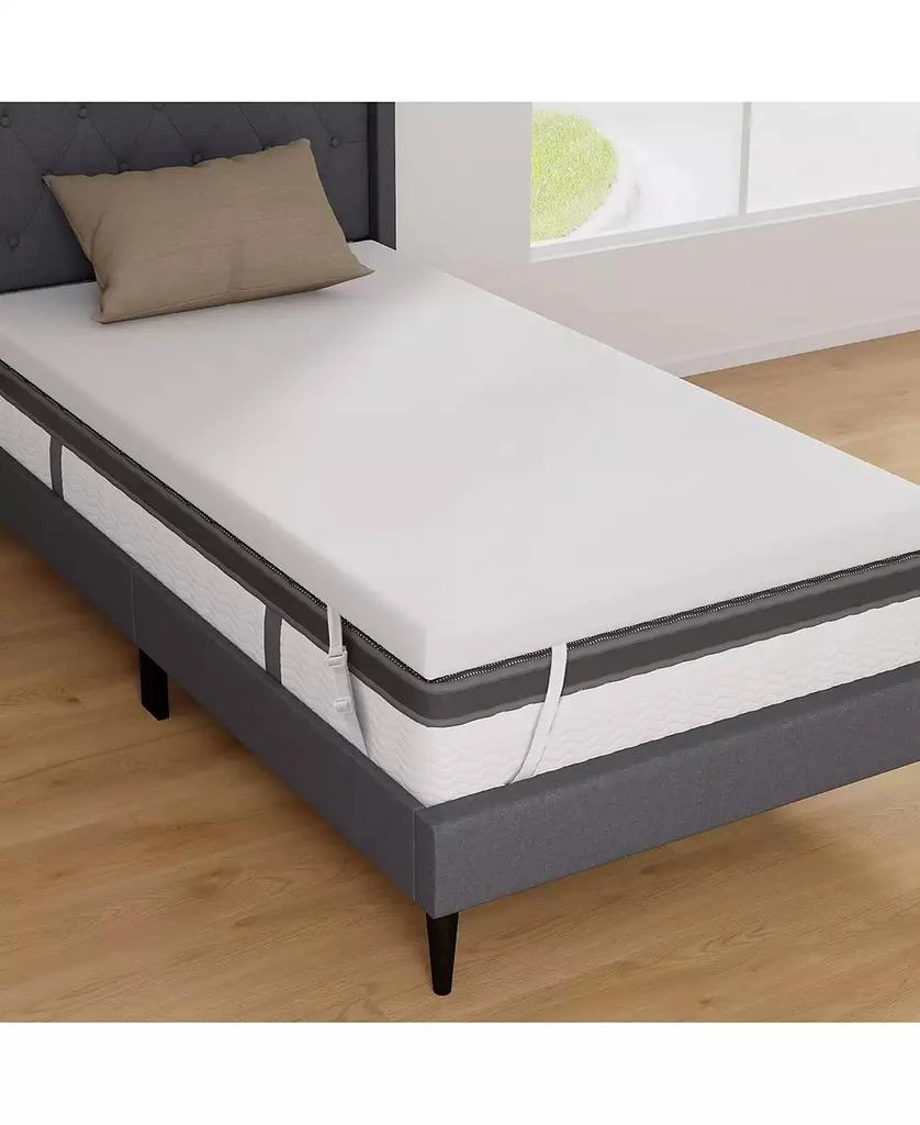 GOUUN Twin Size 3 Inch Gel-Infused Memory Foam Mattress Topper with Removable Cover