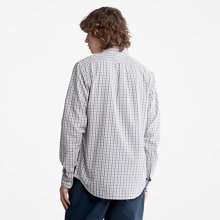 Timberland Seersucker Gingham Shirt for Men in Purple