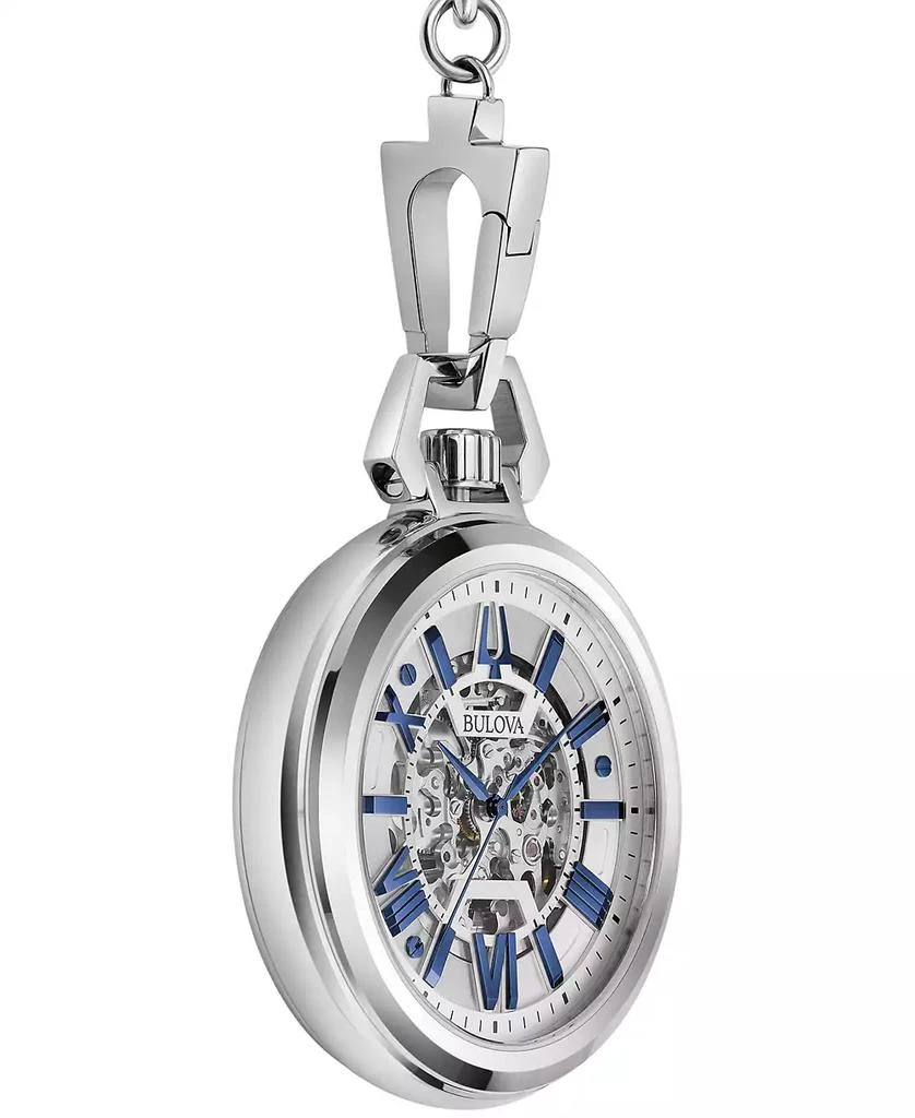 Bulova Men's Automatic Classic Sutton Stainless Steel Chain Pocket Watch 50mm 2