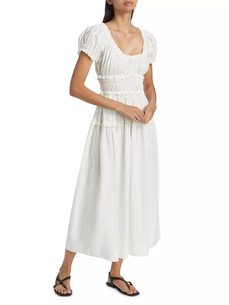 DÔEN Leanne Ruched Cotton Maxi Dress 4