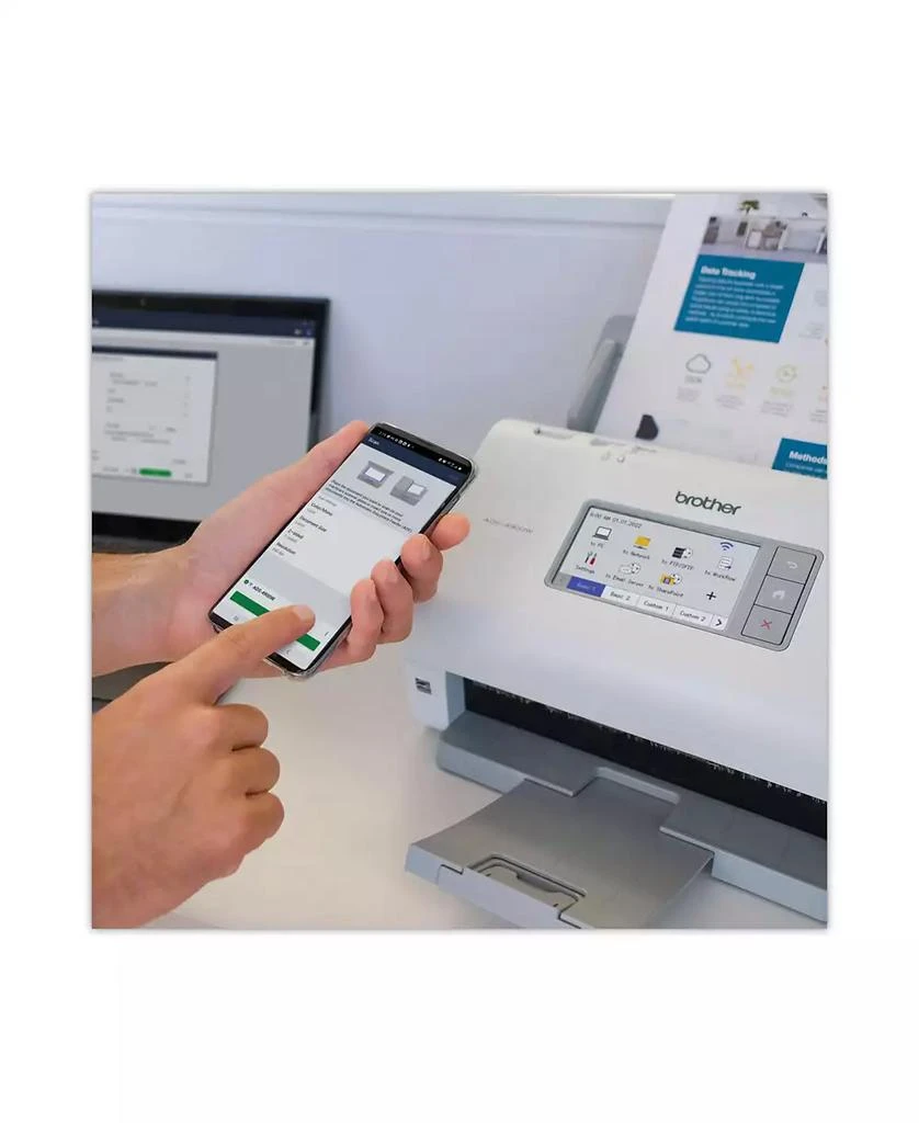 Brother ADS-4900W 600 DPI Optical Resolution 100 Sheet Auto Document Feeder Professional Desktop Scanner 3